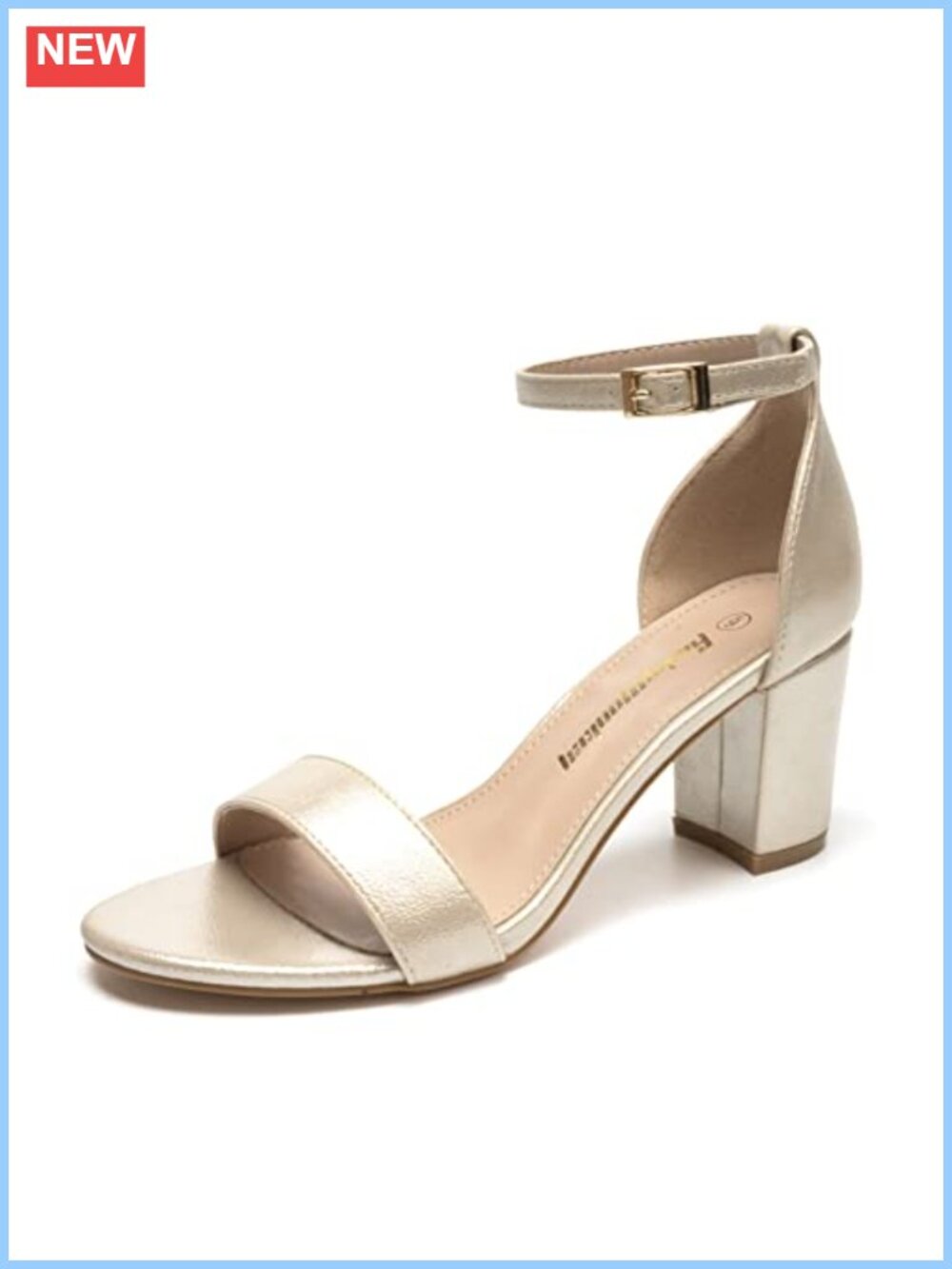 Women's Chunky High Heel Sandals with Ankle Buckle